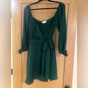 Lovers + Friends emerald green mini dress